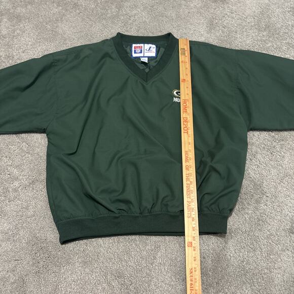 Green Bay Packers Jacket Pullover Men's Large Logo Athletic Vintage Windbreaker - Picture 4 of 6